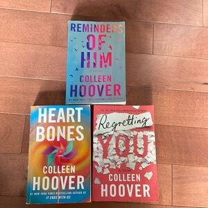 Colleen Hoover Book Bundle Heart Bones, Regretting You and Reminders of Him